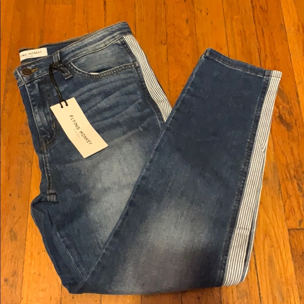 flying monkey pin stripe skinny jean